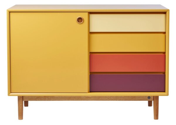 Musztardowa komoda Tom Tailor for Tenzo Color Box, 114x80 cm