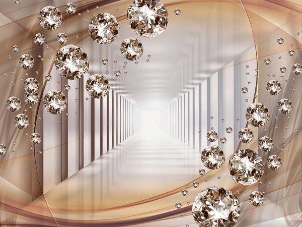 Fototapety Tunel z kryształkami, Fototapety 3D, Fototapety 3d tunel, u79958 : Uwalls.pl
