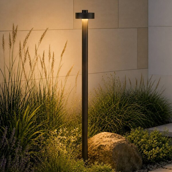 Słupek oświetleniowy LED Lucande Nirella, 100 cm, czarna, CCT, IP65 Nirella, czarny, metal, nowoczesny