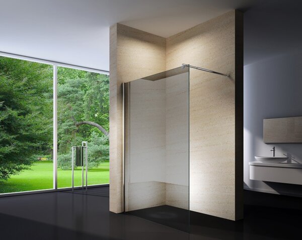 Ścianka prysznicowa Walk-In EX101 - szare szkło z powłoką Nano - różne szerokości