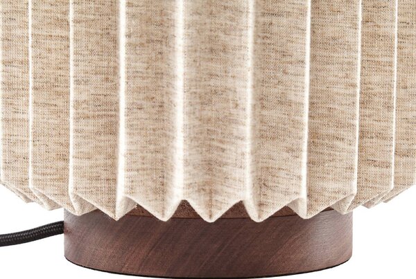 Lampa stołowa Maveo Lindby, aluminiowy / szary / cynkowy, salon / jadalnia, tkanina / materiał / jedwab, skandynawski