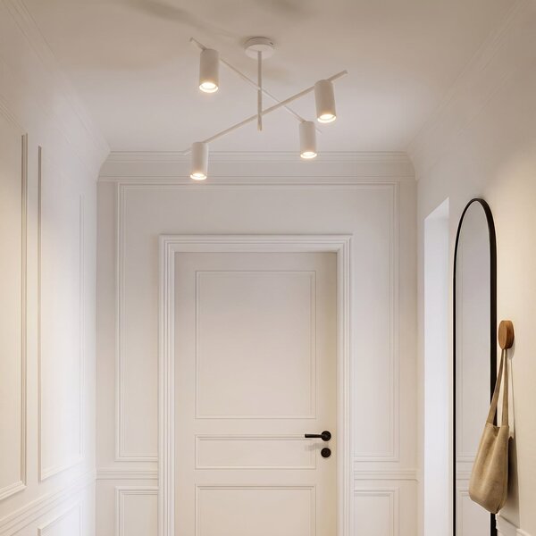 Lampa Sufitowa Lindby, Marilou, ściemnialny, biały, salon, metal, nowoczesny