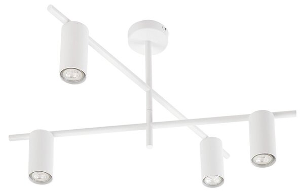 Lampa Sufitowa Lindby, Marilou, ściemnialny, biały, salon, metal, nowoczesny