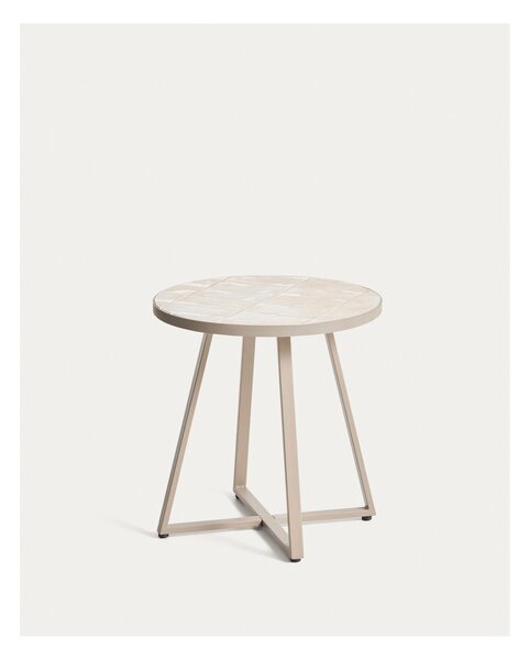 Okrągły stolik ogrodowy z ceramicznym blatem ø 45 cm Tella – Kave Home