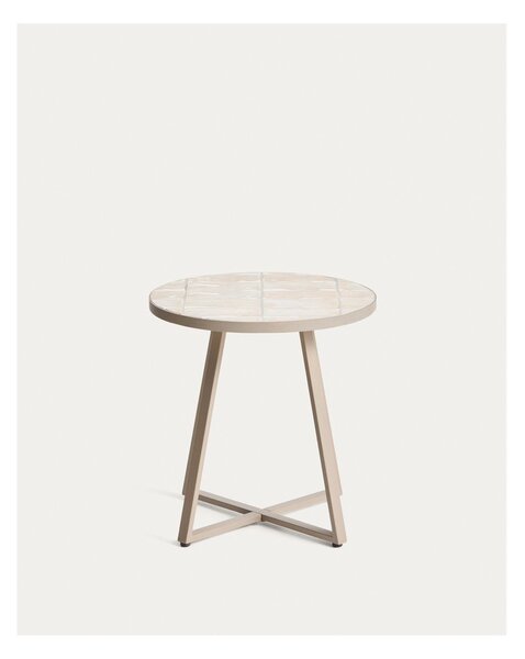 Okrągły stolik ogrodowy z ceramicznym blatem ø 45 cm Tella – Kave Home