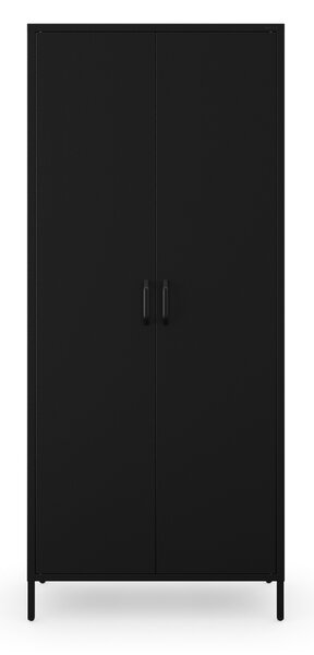 Szafa na ubrania metalowa loftowa na nóżkach czarna, 800x1850x450 mm: FLAVIO Modern