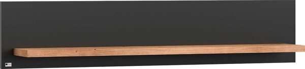 Nowoczesna półka o dł.130cm w kolorze antracytu i dębu