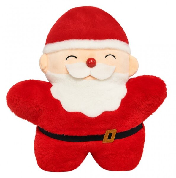 Aksamitna poduszka dekoracyjna SANTA CLAUS, czerwona