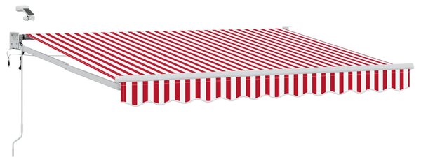 Elektryczna Rozkładana Markiza Czerwono-biały 3 x 2,5 m