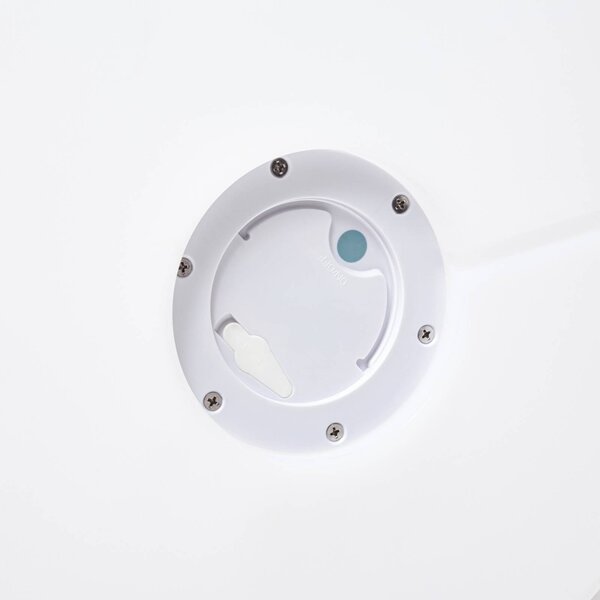 Lampa stojąca LED Lucande Gambi, figura szachowa – skoczek, CCT IP44 Gambi Lucande, możliwość ściemniania, biały / opal, tworzywo sztuczne, design