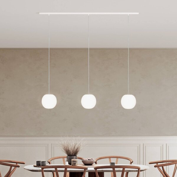 Casablanca Lampa wisząca Acai, możliwość ściemniania, biały / opal, salon / jadalnia, szkło