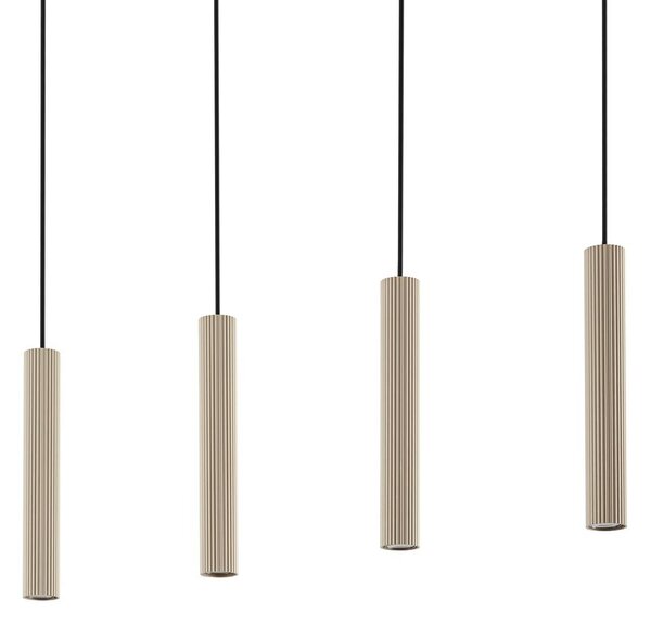 Lampa wisząca Kardis Lindby, możliwość ściemniania, kremowy / amber, salon / jadalnia, metal, nowoczesny