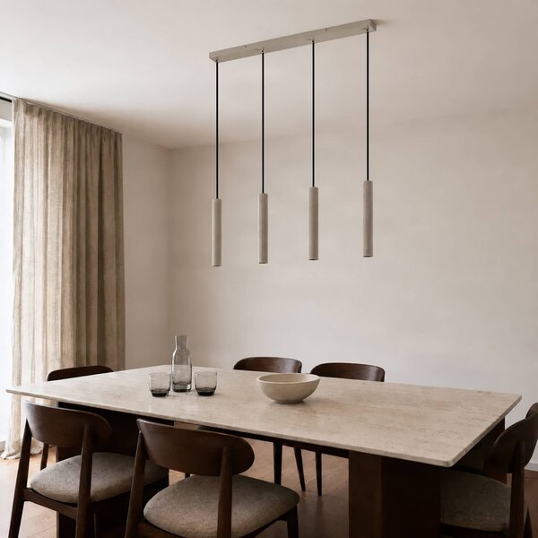 Lampa wisząca Kardis Lindby, możliwość ściemniania, kremowy / amber, salon / jadalnia, metal, nowoczesny