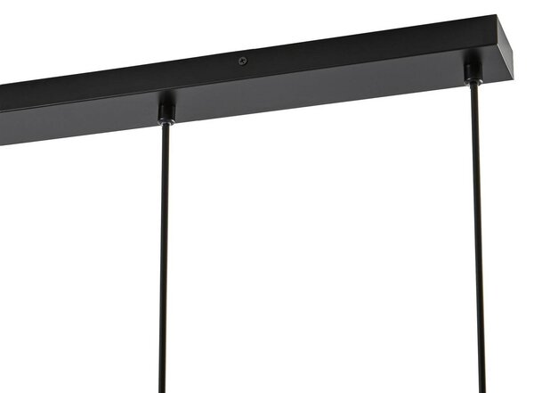 Lampa wisząca Kardis Lindby, możliwość ściemniania, czarny, salon / jadalnia, metal, nowoczesny