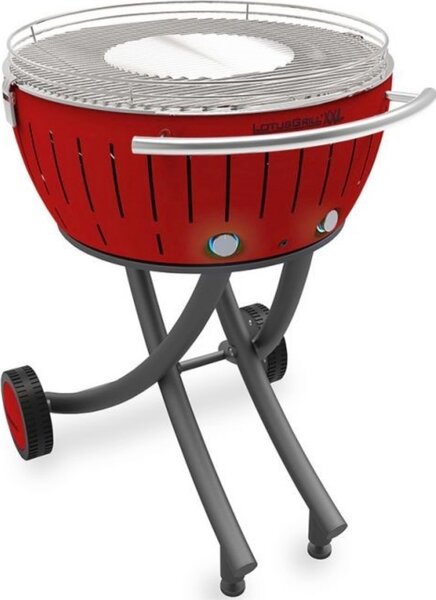 LotusGrill XXL (G600) grill ogrodowy 21,8 kg, ognista czerwie ze zczem USB
