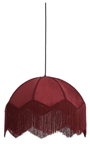 Bordowa lampa wisząca z tekstylnym kloszem ø 60 cm Malacia – Light & Living