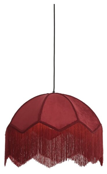 Bordowa lampa wisząca z tekstylnym kloszem ø 60 cm Malacia – Light & Living