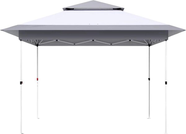 Altana Vaylen Gazebo Pop-up – 3,6 x 3,6 m – wodoodporna i z ochroną UV 50+ – w zestawie torba transportowa na kółkach – jasnoszara – do ogrodu, na taras i na imprezy