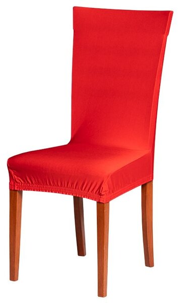 Jednokolorowy pokrowiec na krzesło - czerwony - Rozmiar Siedzisko 38x38 cm, wysokość o