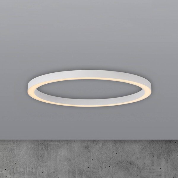 PURE Lampa sufitowa LED Lines, możliwość ściemniania, biały / opal, salon / jadalnia, aluminium, nowoczesny