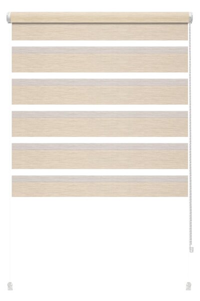 Kremowa roleta dzień i noc 97x150 cm Zebra Silvalin – Gardinia