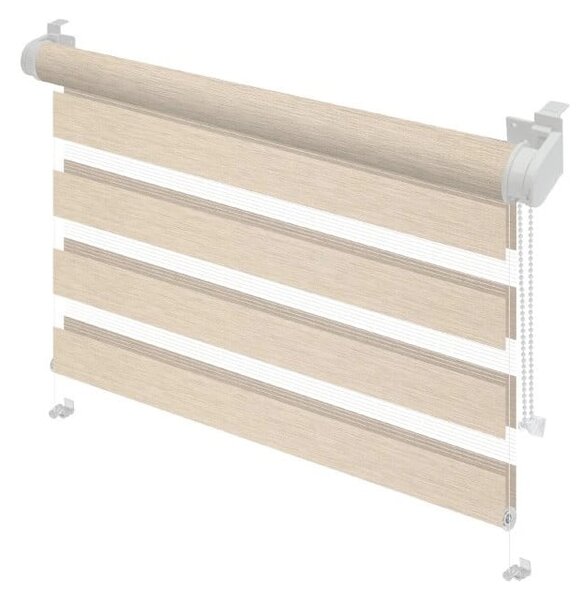 Kremowa roleta dzień i noc 97x150 cm Zebra Silvalin – Gardinia