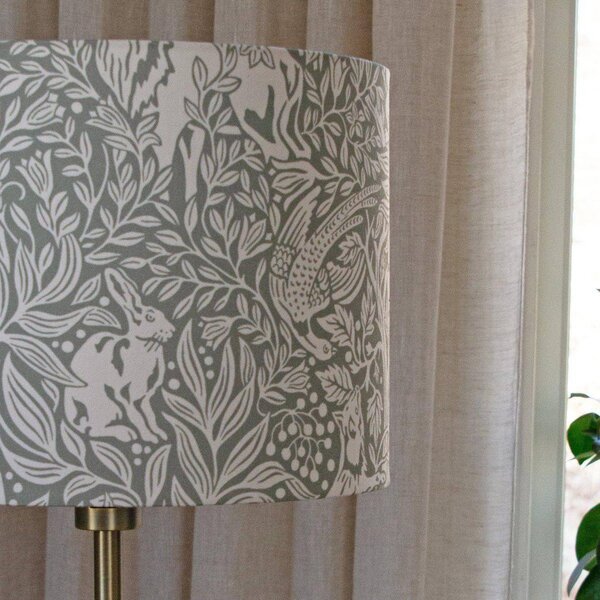 PR Home Lampa stojąca Amy, zielony, salon / jadalnia, tkanina / materiał / jedwab