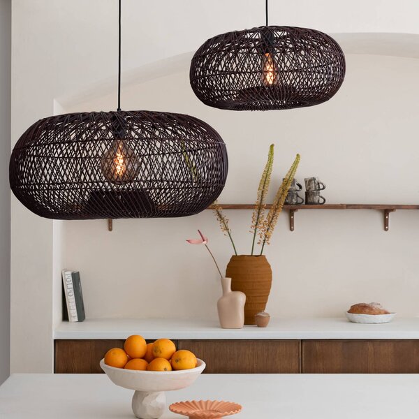 Good & Mojo Lampa wisząca Arizona, możliwość ściemniania, czerwony, salon / jadalnia, drewno, design