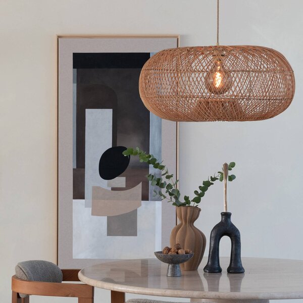 Good & Mojo Lampa wisząca Arizona, możliwość ściemniania, jasne drewno, salon / jadalnia, drewno, design