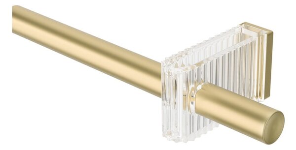 Stalowy regulowany karnisz w kolorze matowego złota 107 - 305 cm Flute – Umbra