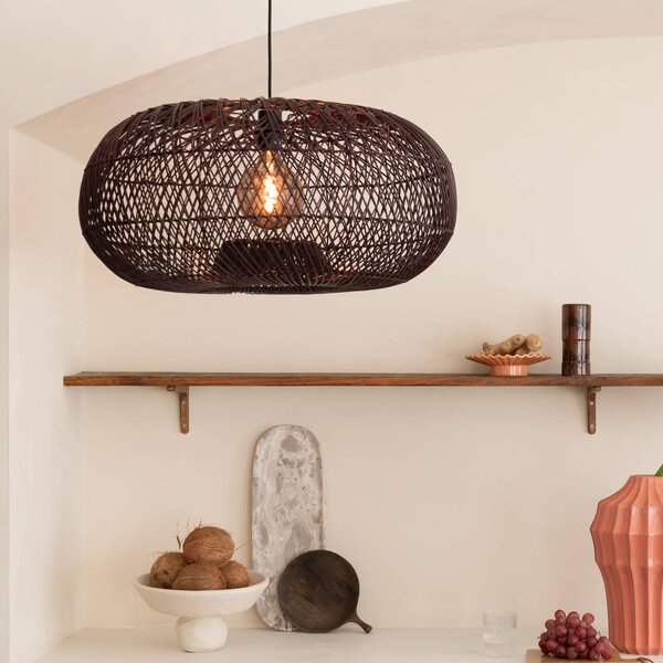 Good & Mojo Lampa wisząca Arizona, możliwość ściemniania, czerwony, salon / jadalnia, drewno, design