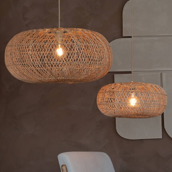 Good & Mojo Lampa wisząca Arizona, możliwość ściemniania, jasne drewno, salon / jadalnia, drewno, design