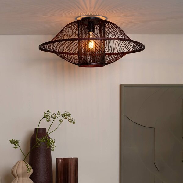 Good & Mojo Lampa sufitowa Maui, możliwość ściemniania, czerwony, salon / jadalnia, bambus, design