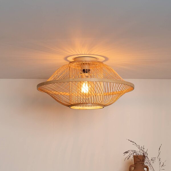 Good & Mojo Lampa sufitowa Maui, możliwość ściemniania, jasne drewno, salon / jadalnia, bambus, design