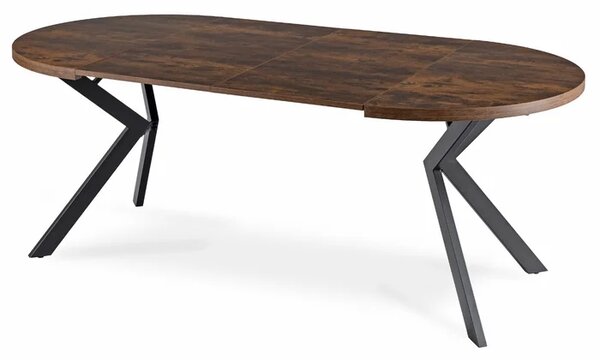 Stół Okrągły Rozkładany LUKAS 100-250 cm Dąb Rustykalny Nowoczesny Loft
