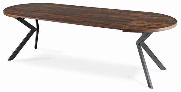 Stół Okrągły Rozkładany LUKAS 100-250 cm Dąb Rustykalny Nowoczesny Loft