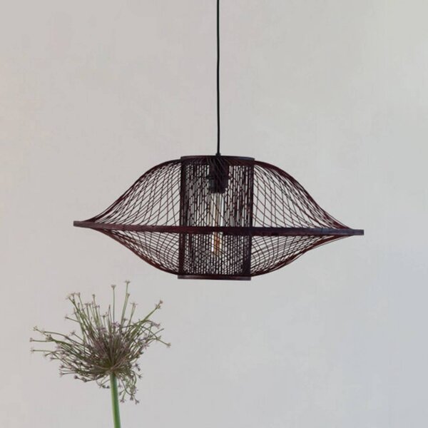 Good & Mojo Lampa wisząca Maui, możliwość ściemniania, czerwony, salon / jadalnia, bambus, design