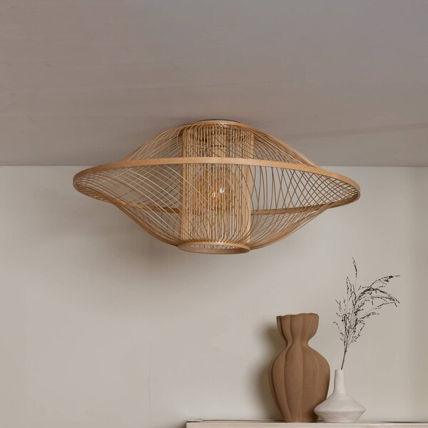 Good & Mojo Lampa sufitowa Maui, możliwość ściemniania, jasne drewno, salon / jadalnia, bambus, design