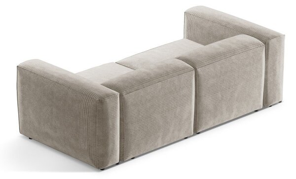 Beżowa sztruksowa sofa 224 cm Bergamo – Cosmopolitan Design