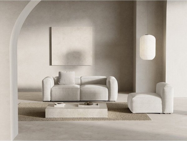 Beżowa sztruksowa sofa 224 cm Bergamo – Cosmopolitan Design