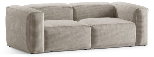Beżowa sztruksowa sofa 224 cm Bergamo – Cosmopolitan Design