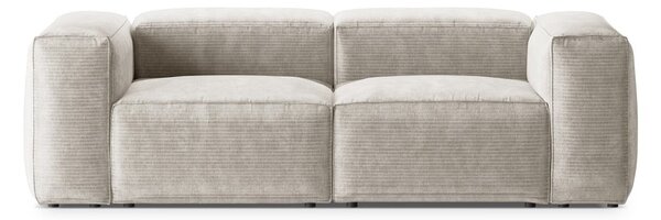 Beżowa sztruksowa sofa 224 cm Bergamo – Cosmopolitan Design