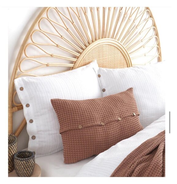Biała pościel jednoosobowa z bawełny renforcé 140x200 cm Como Striped – Mila Home Luxury