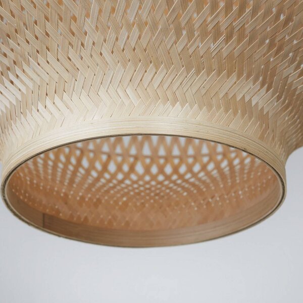 Good & Mojo Lampa wisząca Barbados, możliwość ściemniania, jasne drewno, salon / jadalnia, bambus, design
