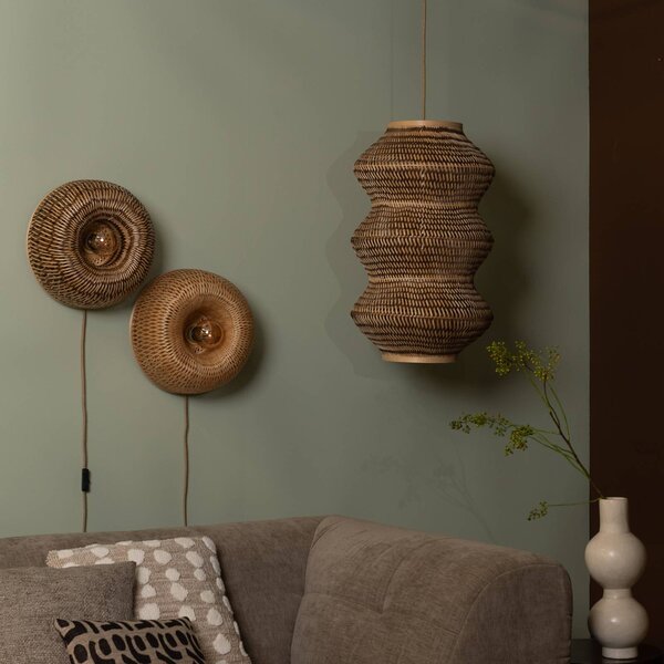 Good & Mojo Lampa wisząca Barbados, możliwość ściemniania, ciemne drewno, salon / jadalnia, bambus, design
