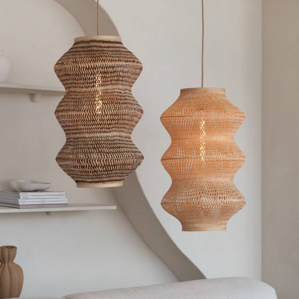 Good & Mojo Lampa wisząca Barbados, możliwość ściemniania, jasne drewno, salon / jadalnia, bambus, design