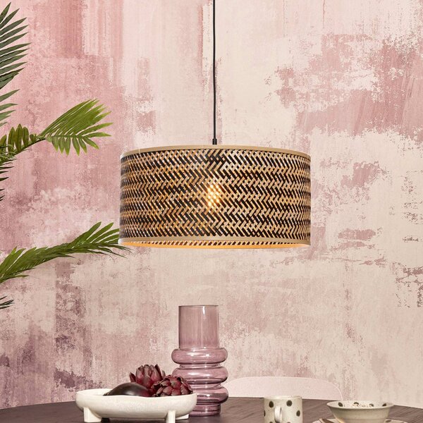 Good & Mojo Lampa wisząca Java, możliwość ściemniania, jasne drewno, salon / jadalnia, bambus, design