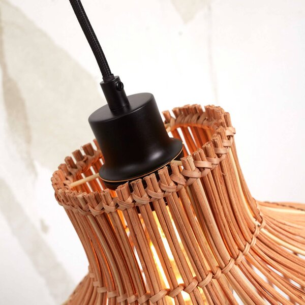 Good & Mojo Lampa wisząca Kalahari, możliwość ściemniania, jasne drewno, salon / jadalnia, drewno, design