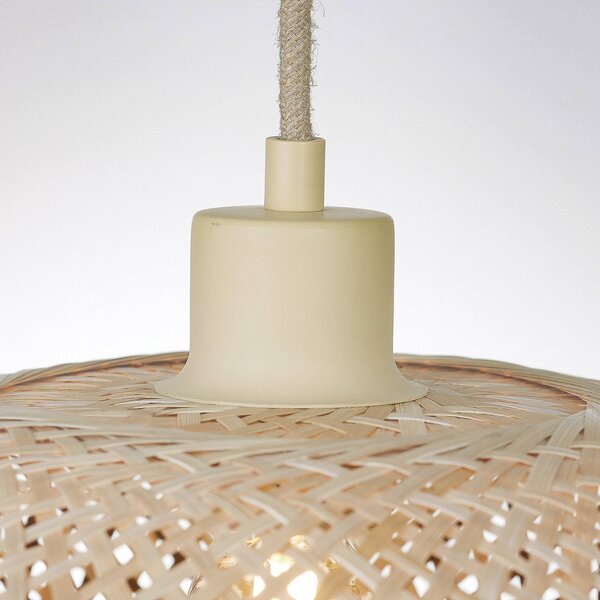 Good & Mojo Lampa wisząca Madura, możliwość ściemniania, jasne drewno, salon / jadalnia, bambus, design