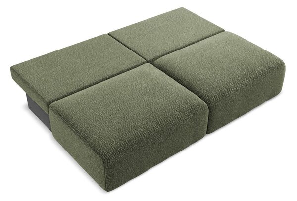 Zielona rozkładana/ze schowkiem sofa 216 cm Kalena – Makamii